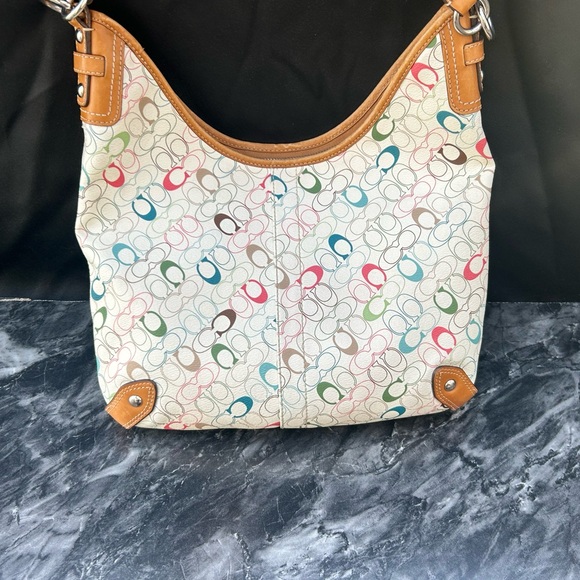 Coach Chelsea Heritage Signature Stripe Hobo No.C1069-F15138 - Picture 10 of 16